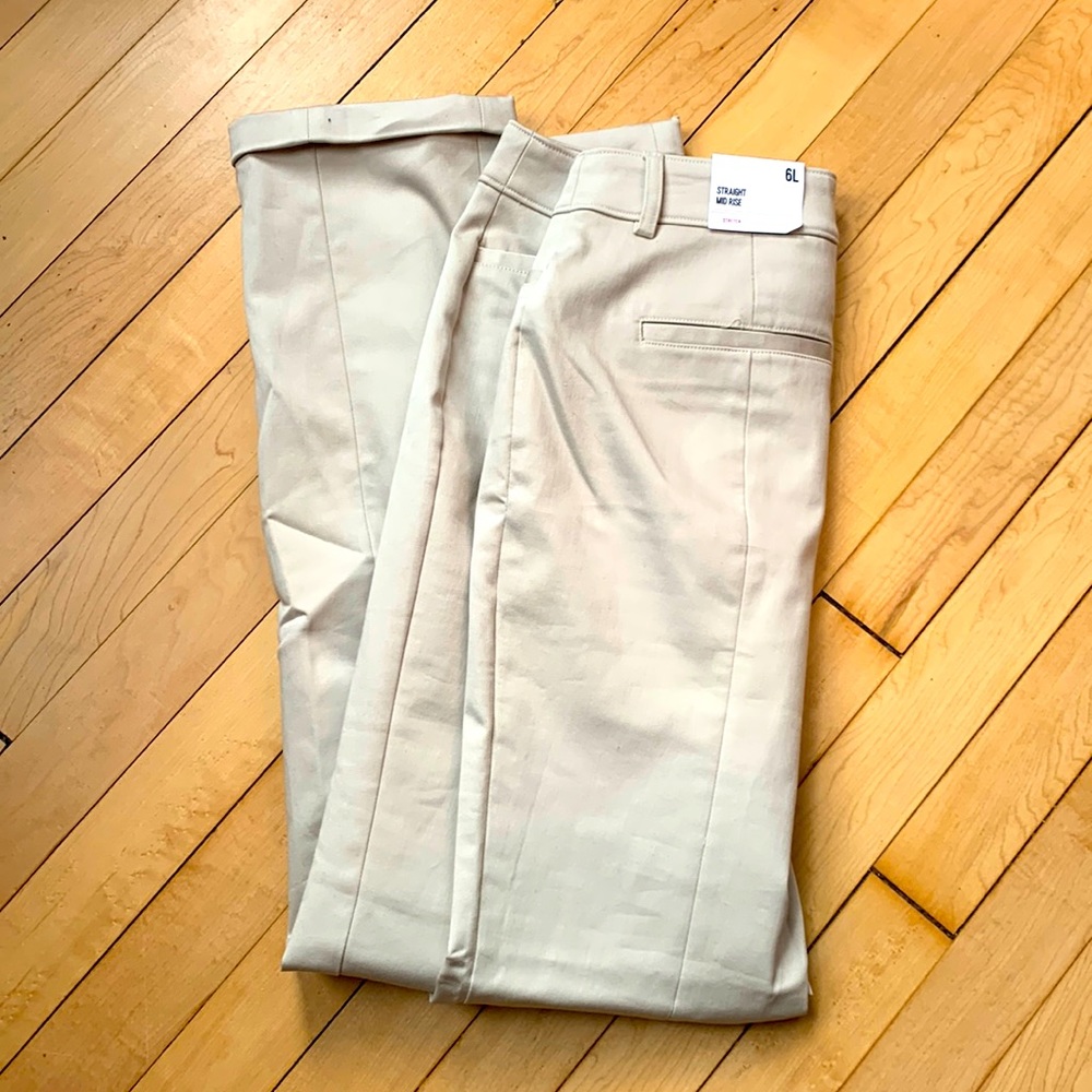 Express Mid Rise Straight Pants - 6L